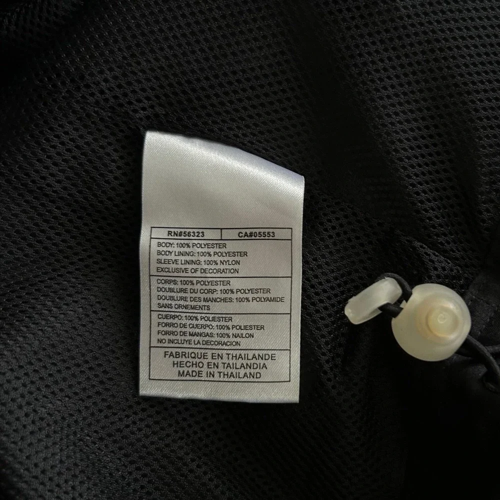 Nike Vintage Y2K Windbreaker Track Jacket Black White Men's XXL Swoosh Retro